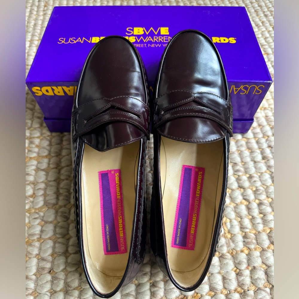 New Vintage Men’s SBWE  Dark Brown High-Gloss Calf Shoes Size 8